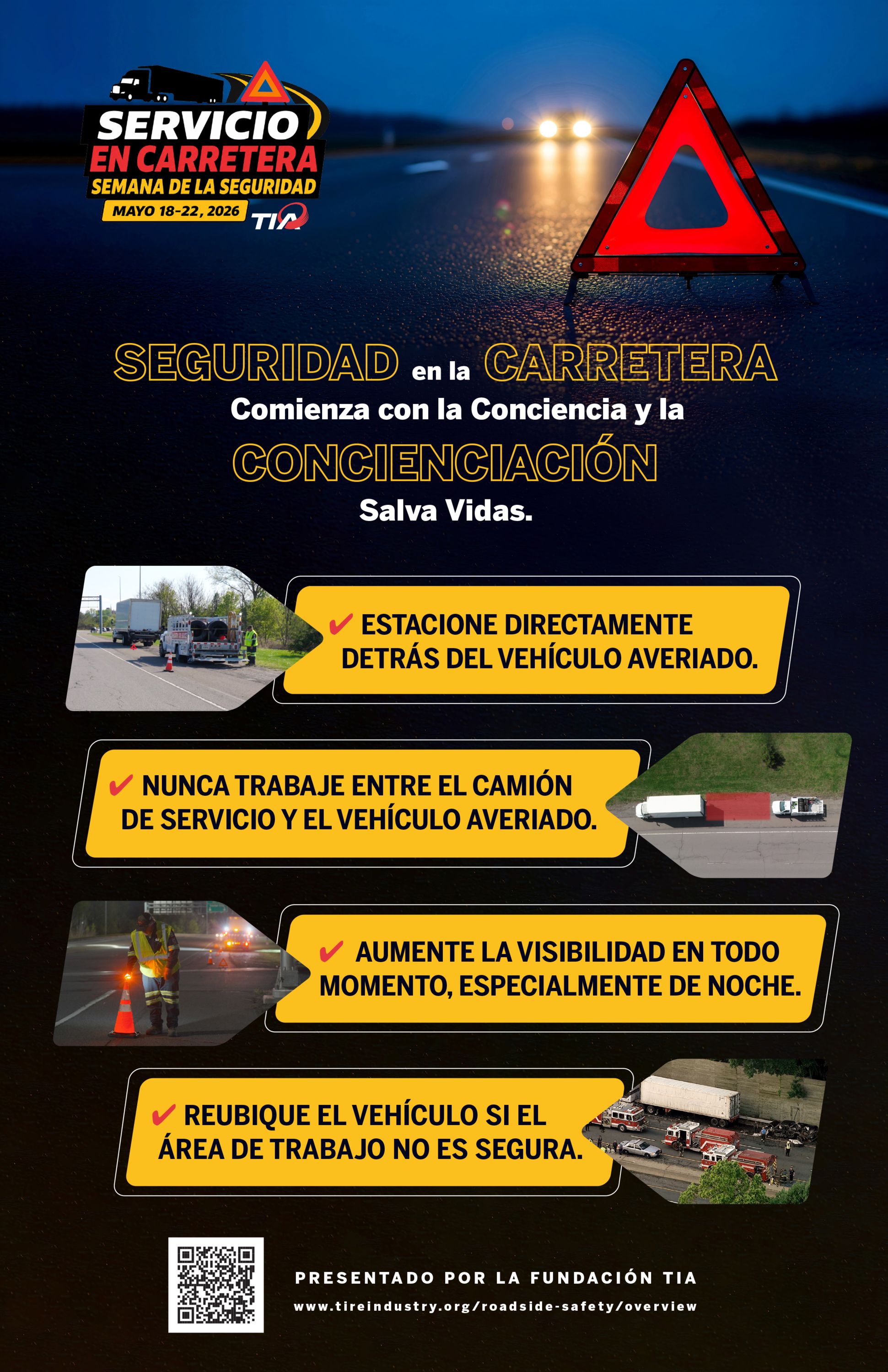 Roadside Service Safety Week Spanish Poster